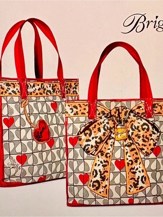 Brighton Handbags - Brighton WILD LOVE Tote Bag, Hearts on Canvas, New with Tag ($150)